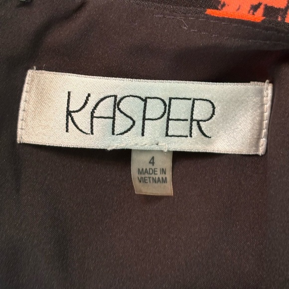 Kasper Tropical Print Sleveless Crepe Sheath Dress - Picture 6 of 14